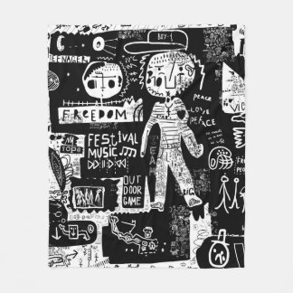 An image that includes a plurality of symbols.stre fleece blanket
