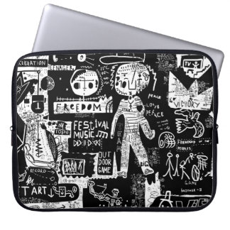 An image that includes a plurality of symbols.stre laptop sleeve