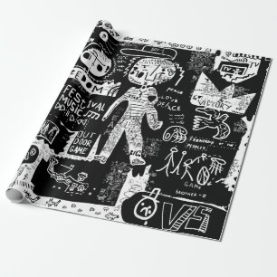 An image that includes a plurality of symbols.stre wrapping paper