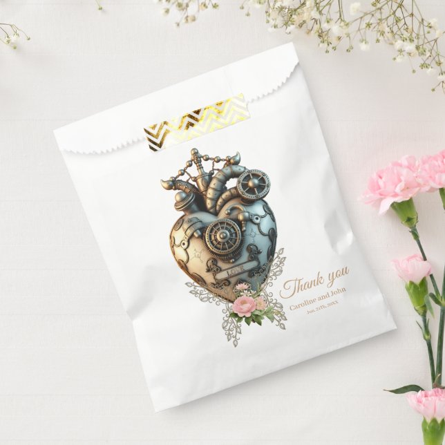 An impressive steampunk heart  favour bags (Sealed)