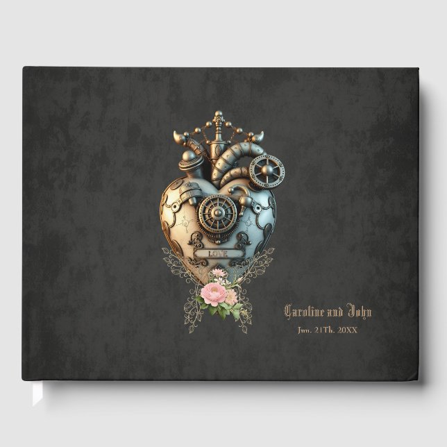  An impressive steampunk heart  Guest Book (Front)