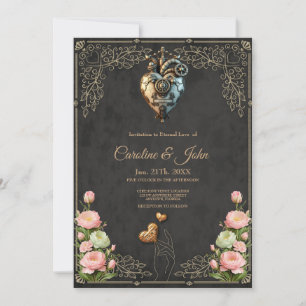  An impressive steampunk heart  Invitation