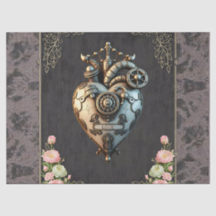 An impressive steampunk heart tissue paper