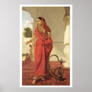 An Indian Dancing Girl with a Hookah, 1772 (oil on Poster
