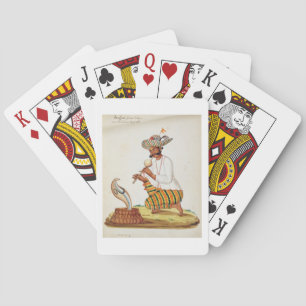 An Indian Snake Charmer with a Cobra, from a Frenc Playing Cards