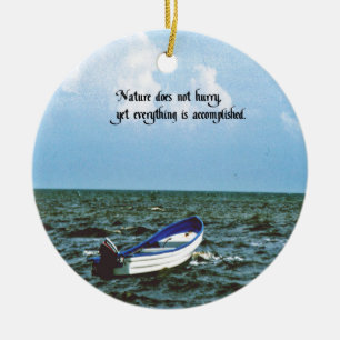 An inspirational message ceramic tree decoration