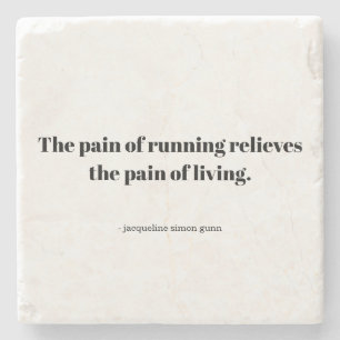 An inspirational quote for runners stone coaster