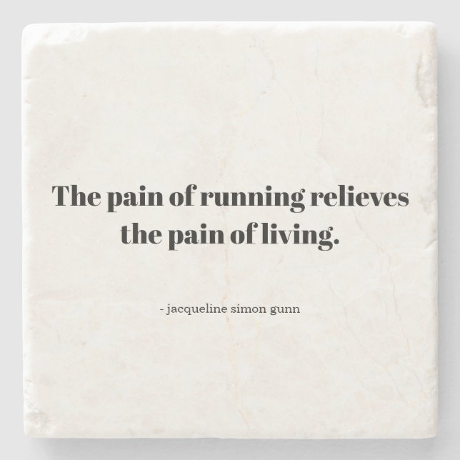 An inspirational quote for runners stone coaster (Front)