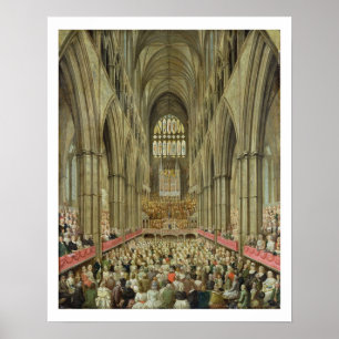An Interior View of Westminster Abbey on the Comme Poster