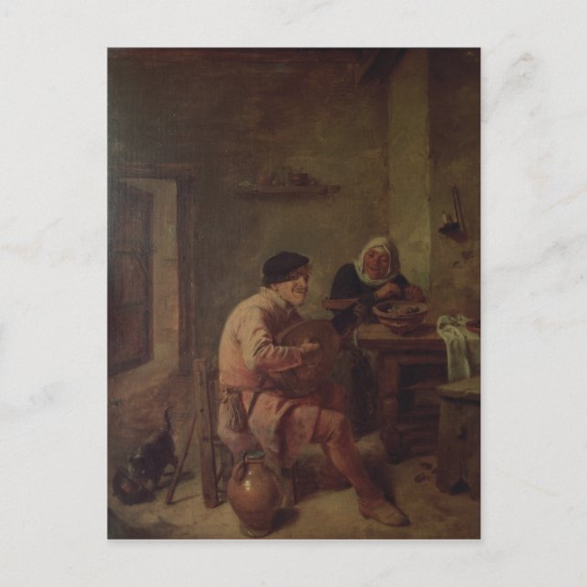 An Interior with Figures Postcard (Front)