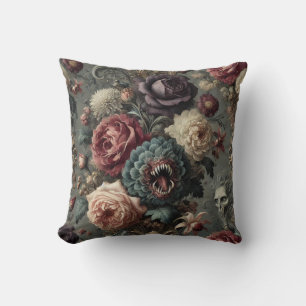 🩸 An Intimidating Bloom – Gothic Victorian Cushion