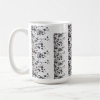 An intricate black and white floral design set aga
