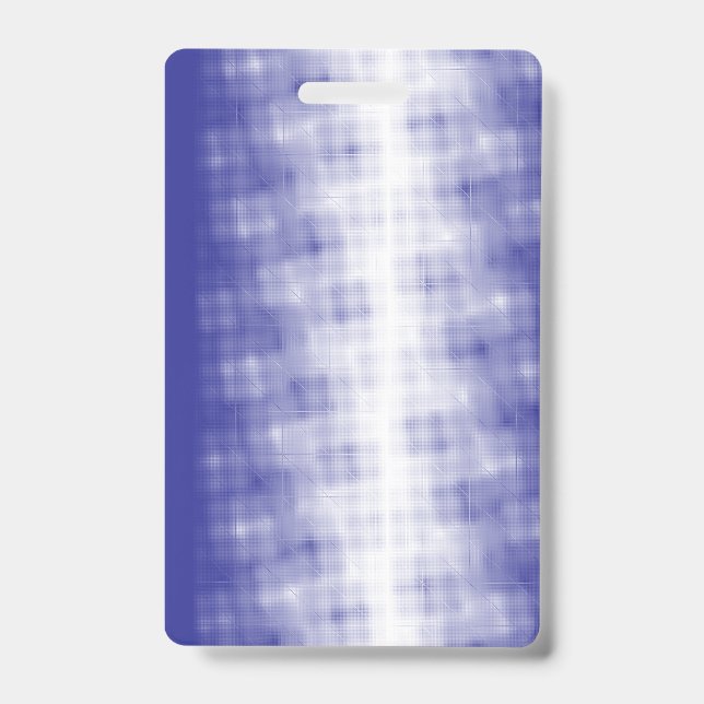 An intricate blue geometric pattern with symmetric ID badge (Front)