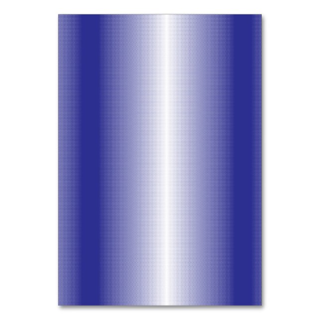An intricate blue geometric pattern with symmetric table number (Front)