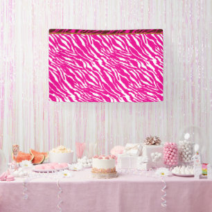 An intricate floral pattern in pink and white, art banner