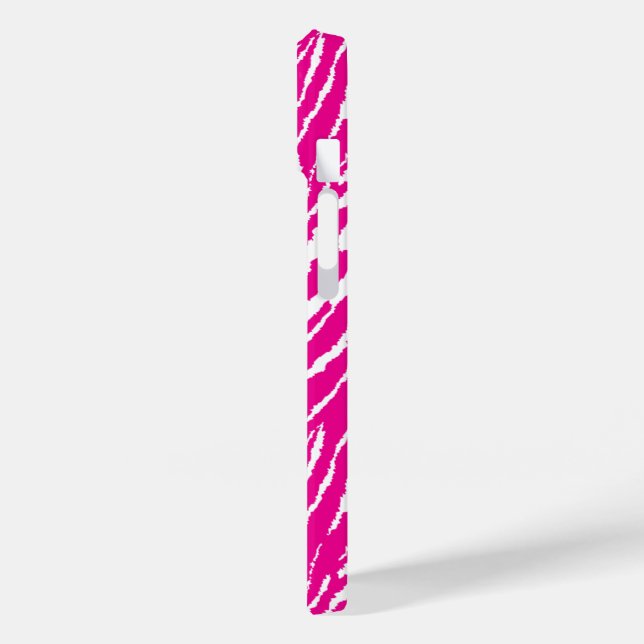 An intricate floral pattern in pink and white, art Case-Mate iPhone case (Back / Left)