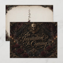 An Invitation Is Coming Gothic Halloween Ball Post