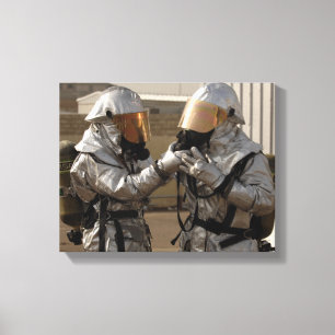 An Iraqi firefighter Canvas Print