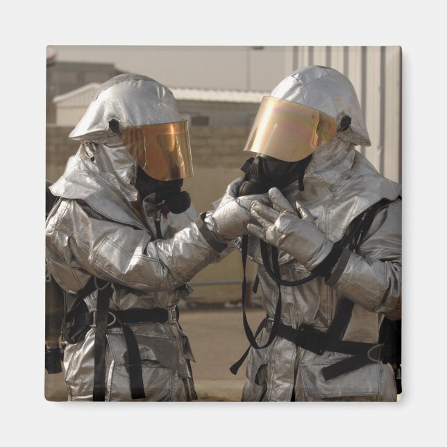 An Iraqi firefighter Magnet (Front)