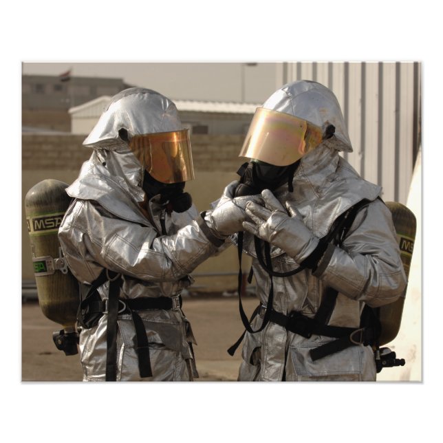 An Iraqi firefighter Photo Print (Front)