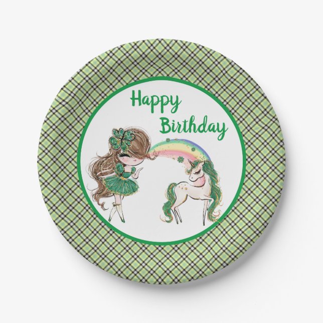 An Irish Birthday Paper Plate (Front)
