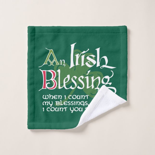 An Irish Blessing Bath Towel Set (Wash Cloth)