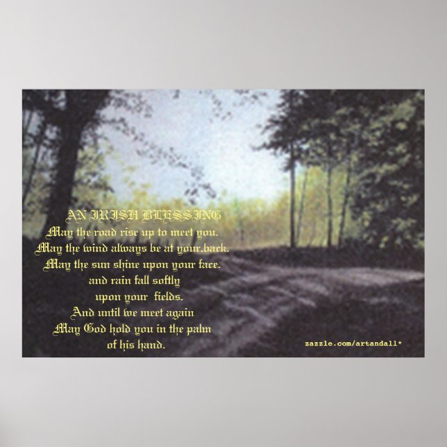 AN IRISH BLESSING LANDSCAPE POSTER (Front)
