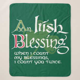An Irish Blessing Sherpa Blanket
