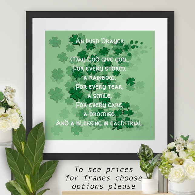 An Irish Prayer - Every Tear -A Smile Poster (Creator Uploaded)