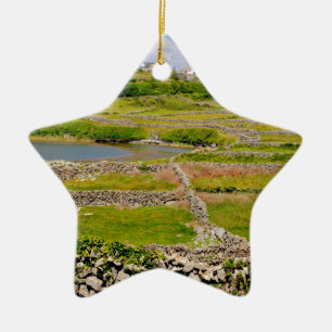 An Irish Stone Wall Ceramic Tree Decoration