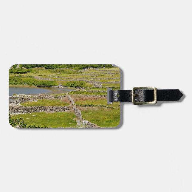 An Irish Stone Wall Luggage Tag (Front Horizontal)
