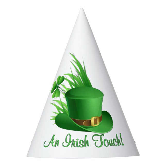 An Irish Touch Leprechaun Clove Hat in Grass (Front)