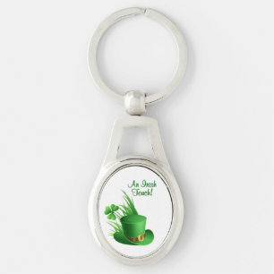 An Irish Touch Leprechaun Clove Hat in Grass Key Ring
