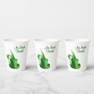An Irish Touch Leprechaun Clove Hat in Grass Paper Cups