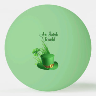An Irish Touch Leprechaun Clove Hat in Grass Ping Pong Ball