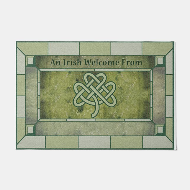 An Irish Welcome From Rug, Irish Home Decor Doormat (Front)