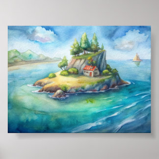 an Island in the Middle of the Sea Poster