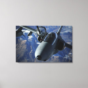 An Italian AMX is refueled by a KC-10A Extender Canvas Print