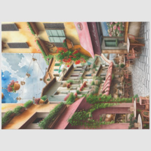 An Italian Street Scene Ephemera Design Series 19 Tissue Paper