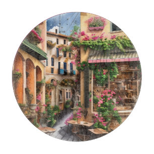An Italian Street Scene Ephemera Design Series 23 Cutting Board