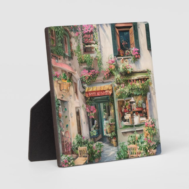 An Italian Street Scene Ephemera Design Series 24 Plaque (Front)