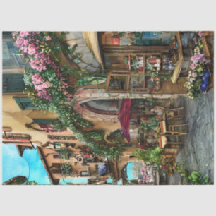 An Italian Street Scene Ephemera Design Series 7 Tissue Paper