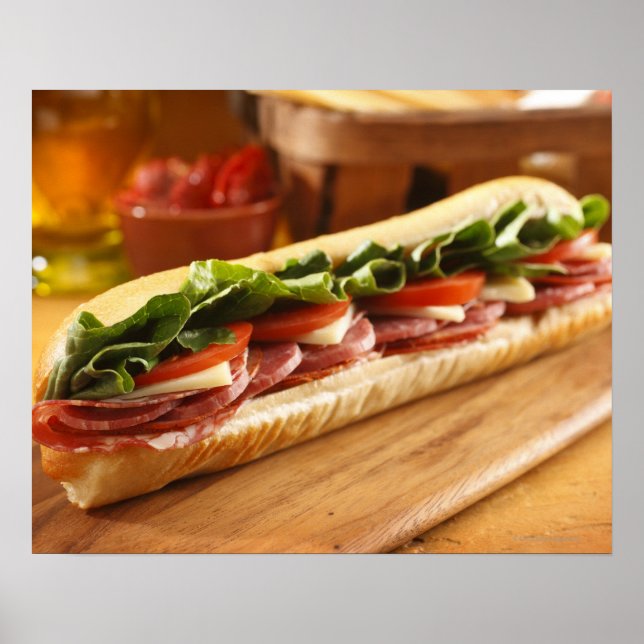 An Italian sub sandwich with 2 Poster (Front)
