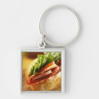 An Italian sub sandwich with