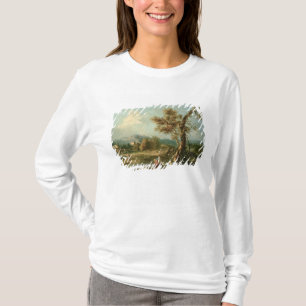An Italianate River Landscape with Travellers T-Shirt