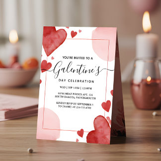 An Love Cute Wife Teen Girl Galentines Day Holiday Invitation