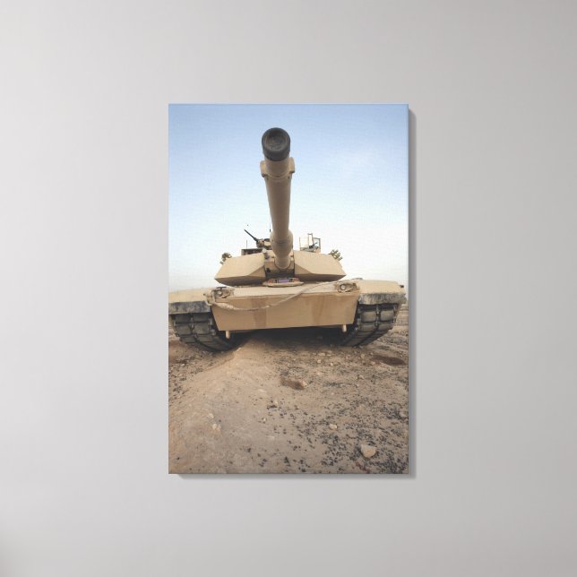An M-1A1 Main Battle Tank Canvas Print (Front)