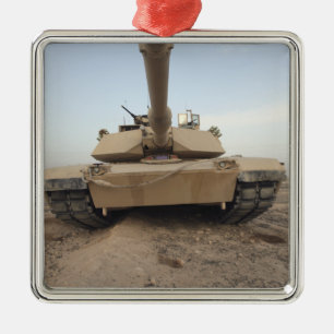 An M-1A1 Main Battle Tank Metal Tree Decoration