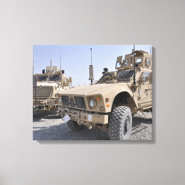 An M-ATV Mine Resistant Ambush Protected vehicl 2 Canvas Print (Front)