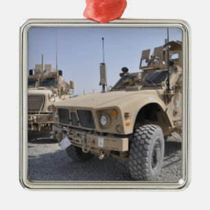 An M-ATV Mine Resistant Ambush Protected vehicl 2 Metal Tree Decoration